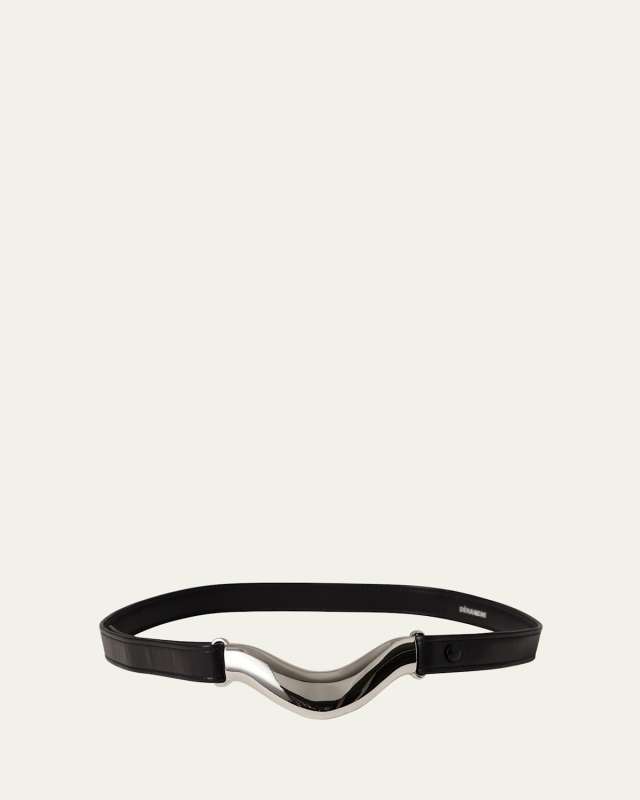 Brancusi Metal Leather Belt